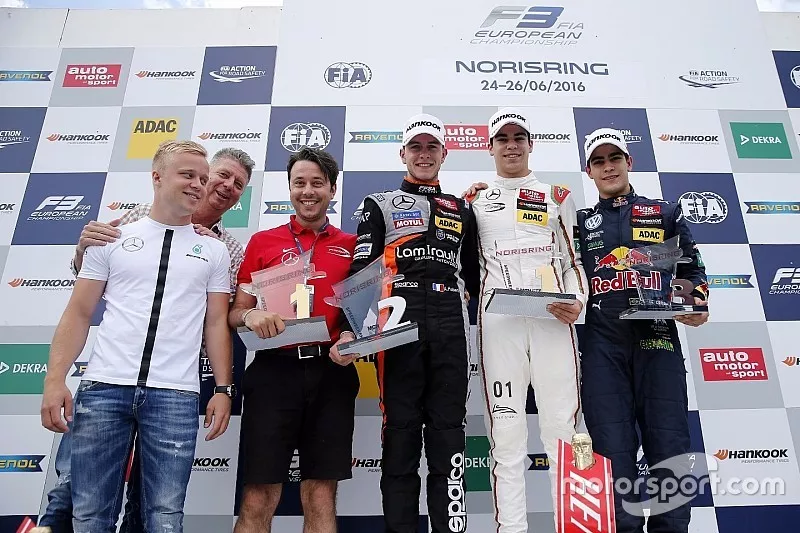 Lance Stroll, Anthoine Hubert e S&eacute;rgio Sette C&acirc;mara