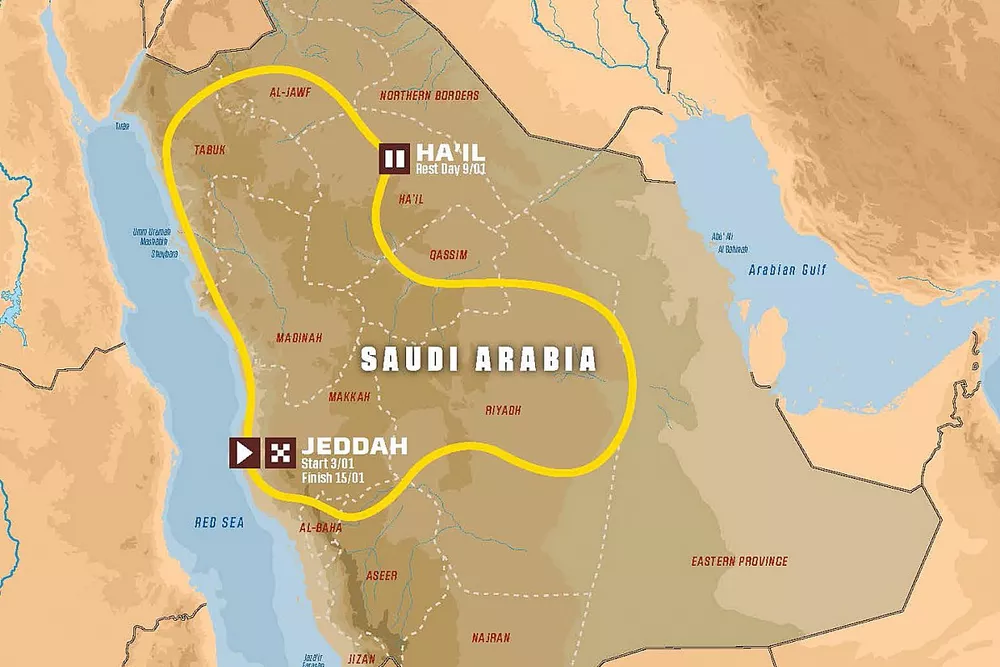 مسار رالي داكار 2021