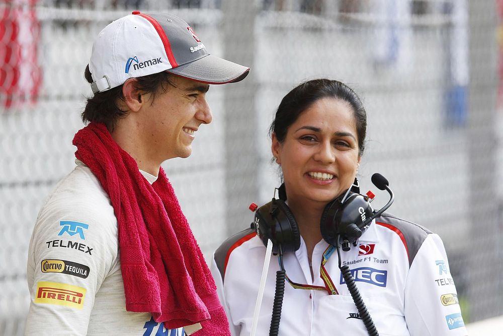 Esteban Guti&eacute;rrez, Monisha Kaltenborn, directora de Sauber