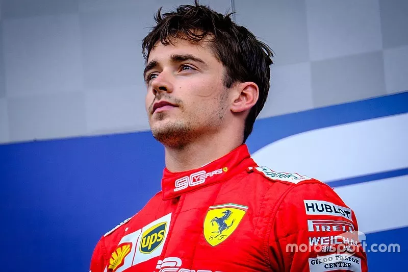 Podium: race winner Charles Leclerc, Ferrari