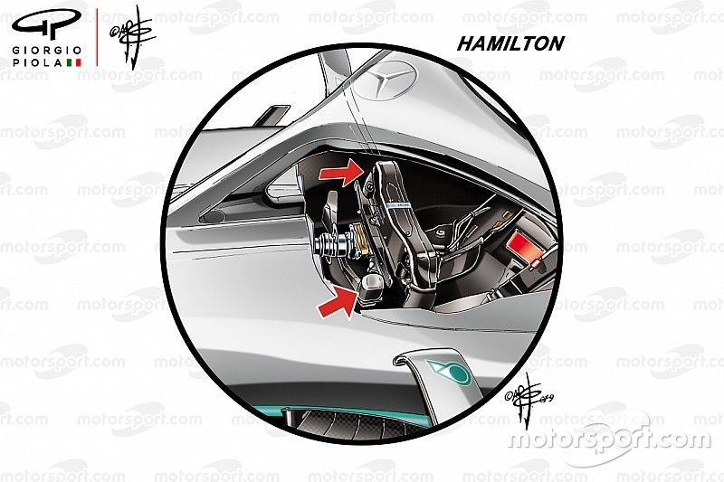 Mercedes AMG F1 W10, steering wheel Lewis Hamilton 