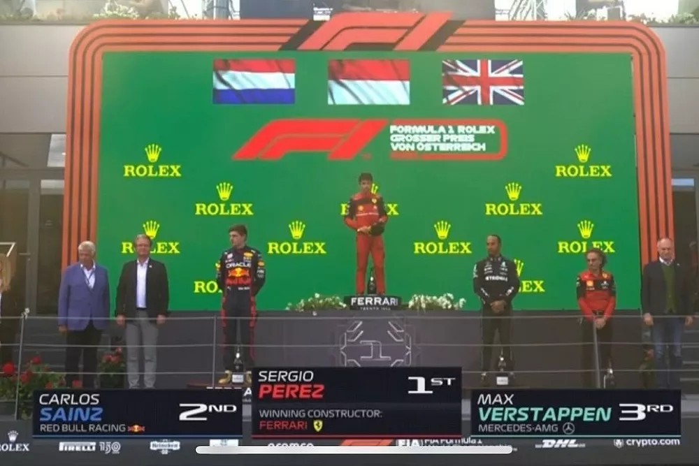 Foto podio Austria error