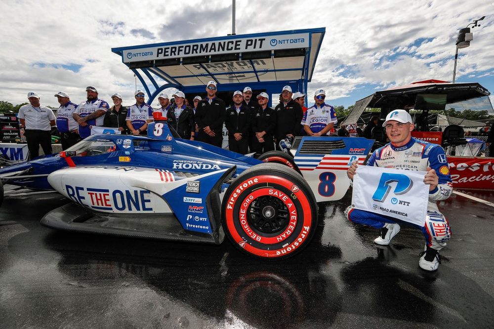 Linus Lundqvist, Chip Ganassi Racing Honda, Premio NTT P1, ganador de la pole