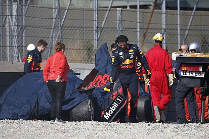 Gasly, "agitado" tras su fuerte accidente en Barcelona