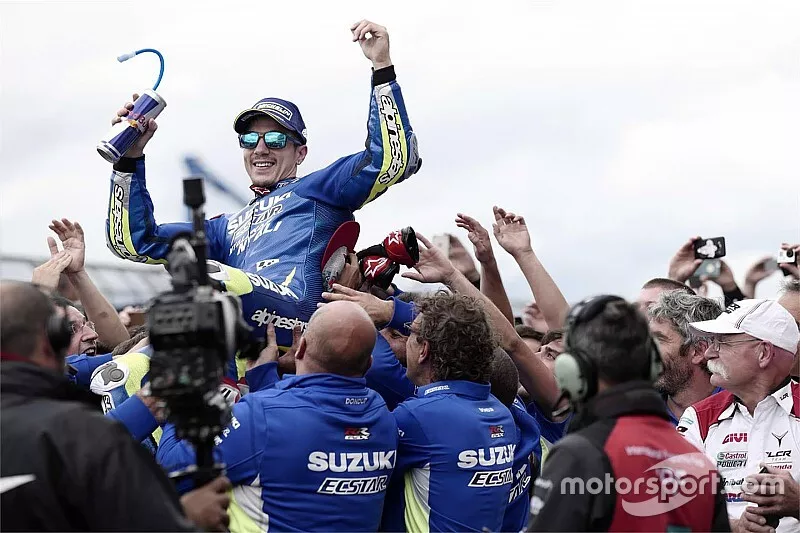 Race winner Maverick Viñales, Team Suzuki MotoGP