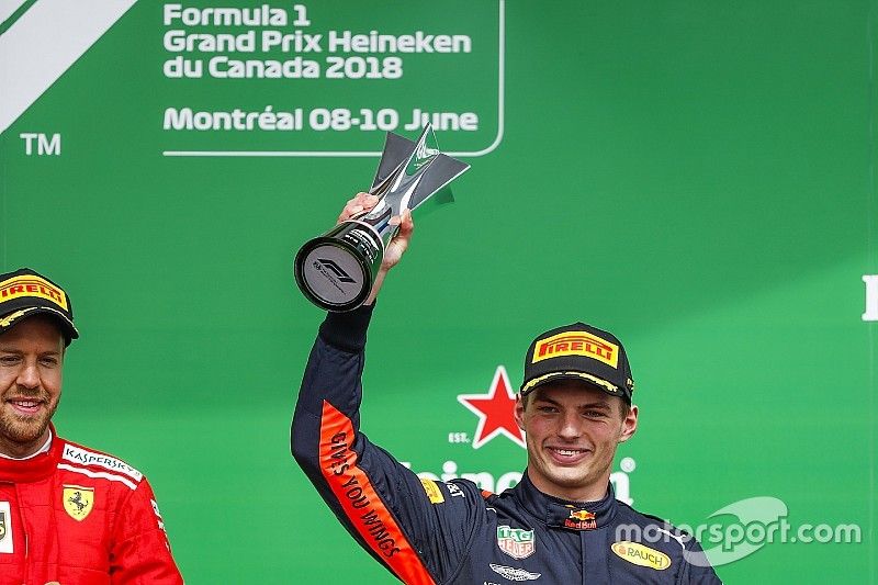 Podio: tercer lugar Max Verstappen, Red Bull Racing
