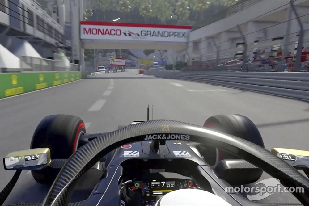 F1 2019 durante una vuelta al rev&eacute;s en M&oacute;naco