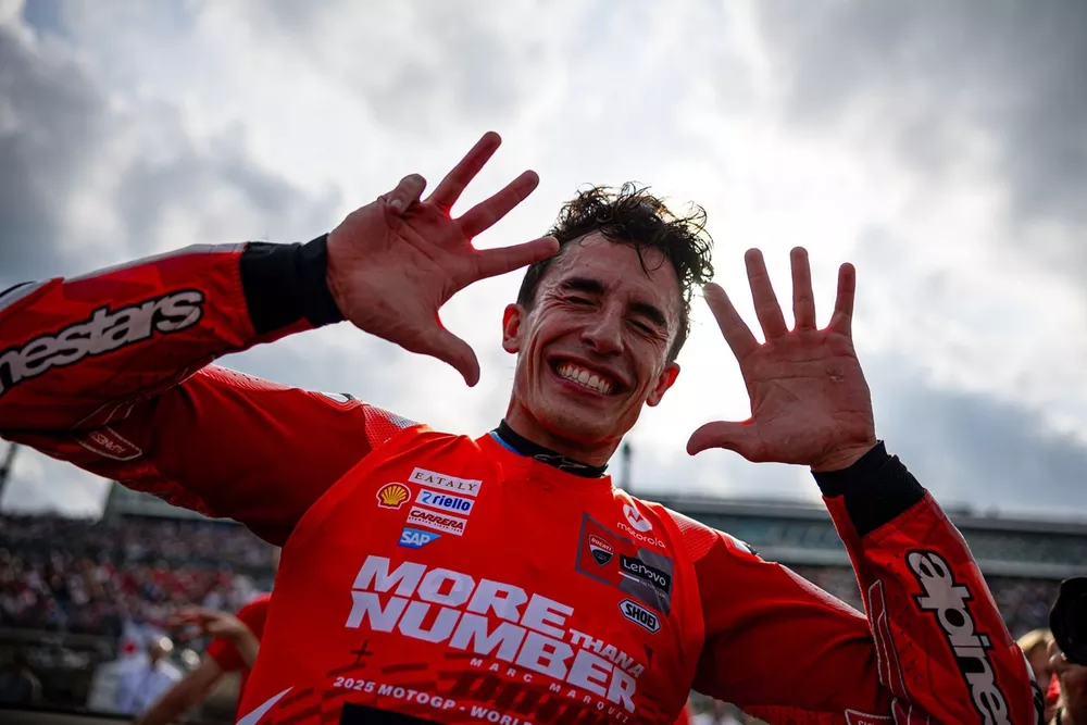 Marc Marquez, Ducati Team, c&eacute;l&egrave;bre son titre