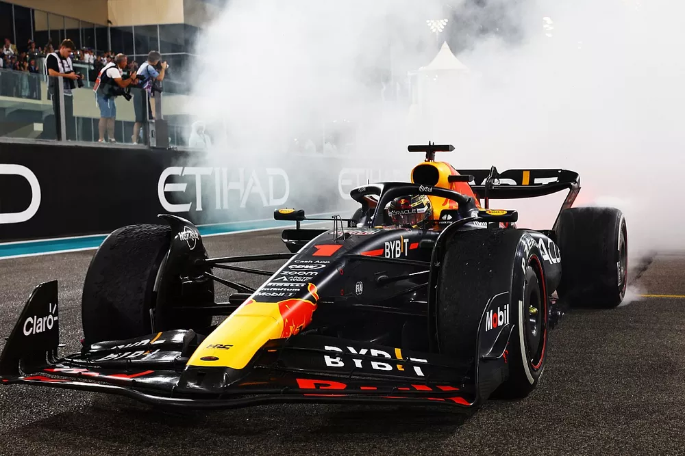 Race winner Max Verstappen, Red Bull Racing RB19