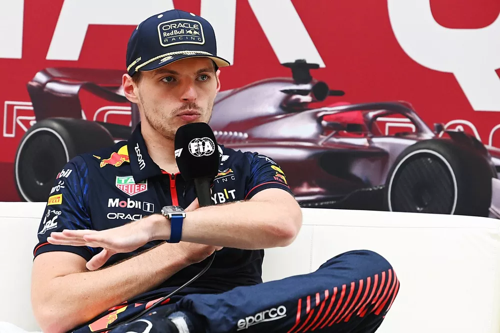 Max Verstappen, Red Bull Racing, vainqueur, en conf&eacute;rence de presse