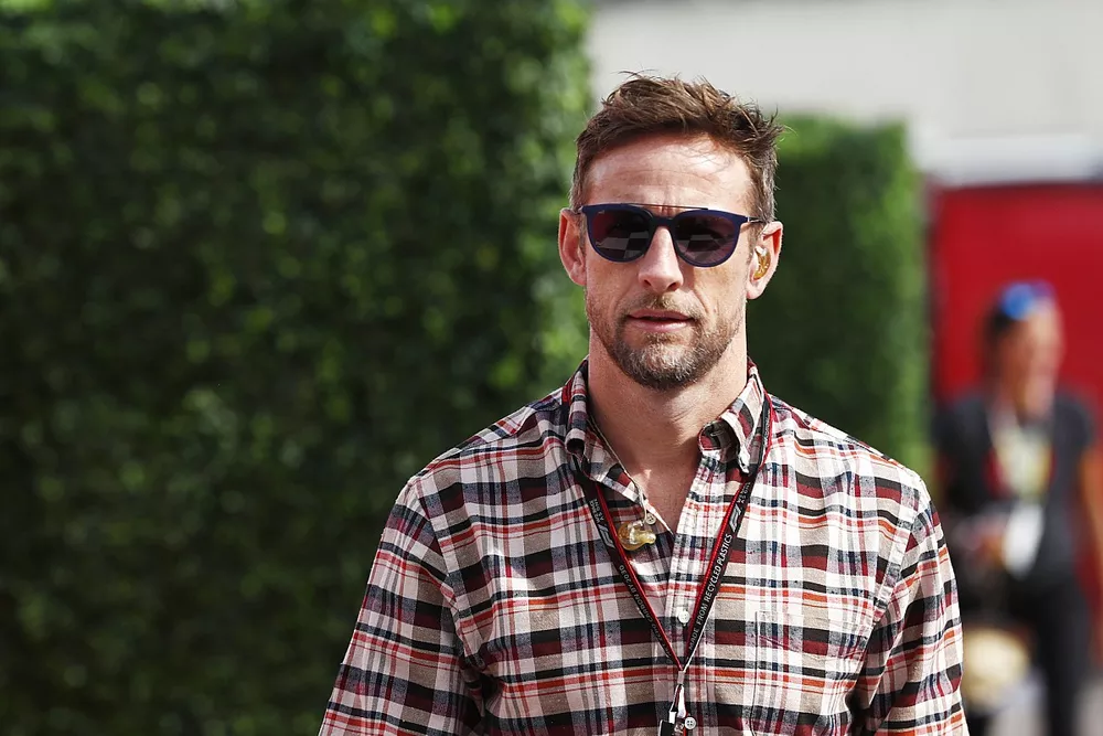 Jenson Button, in the paddock