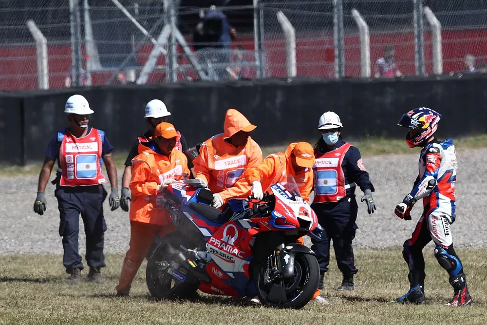 Johann Zarco, Pramac Racing crash