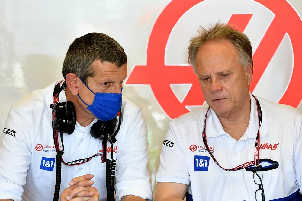 Guenther Steiner, Team Principal, Haas F1, and Gene Haas, Owner and Founder, Haas F1