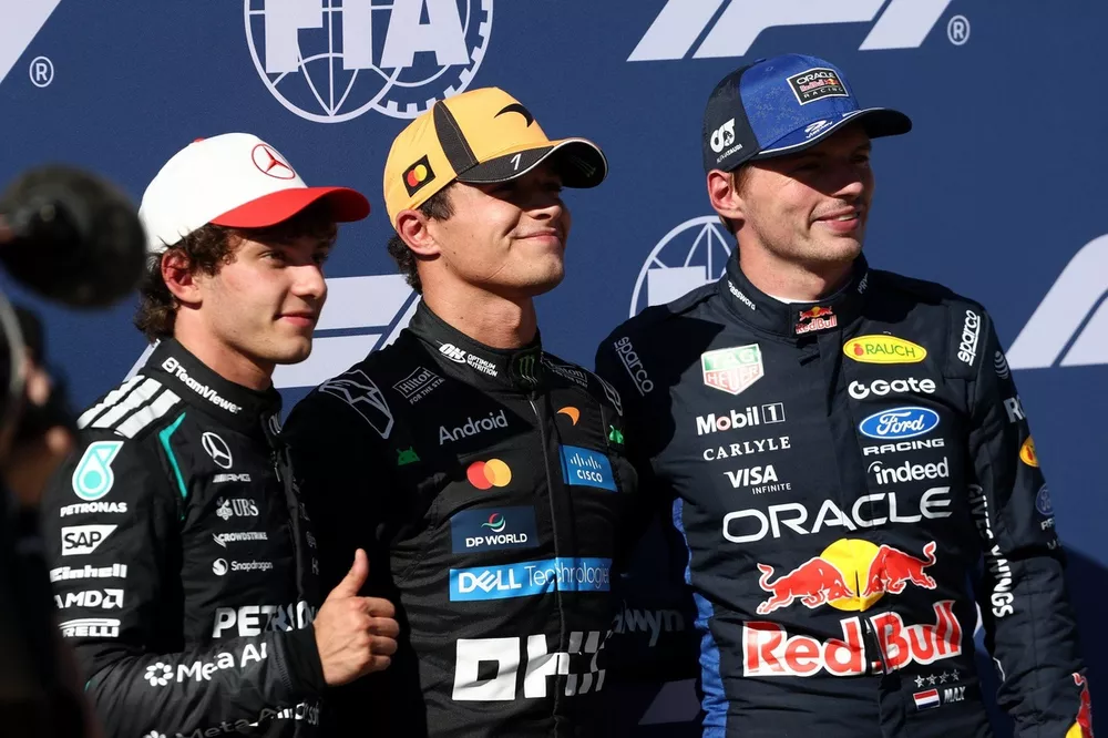 Lando Norris, McLaren, Max Verstappen, Red Bull Racing, Andrea Kimi Antonelli, Mercedes