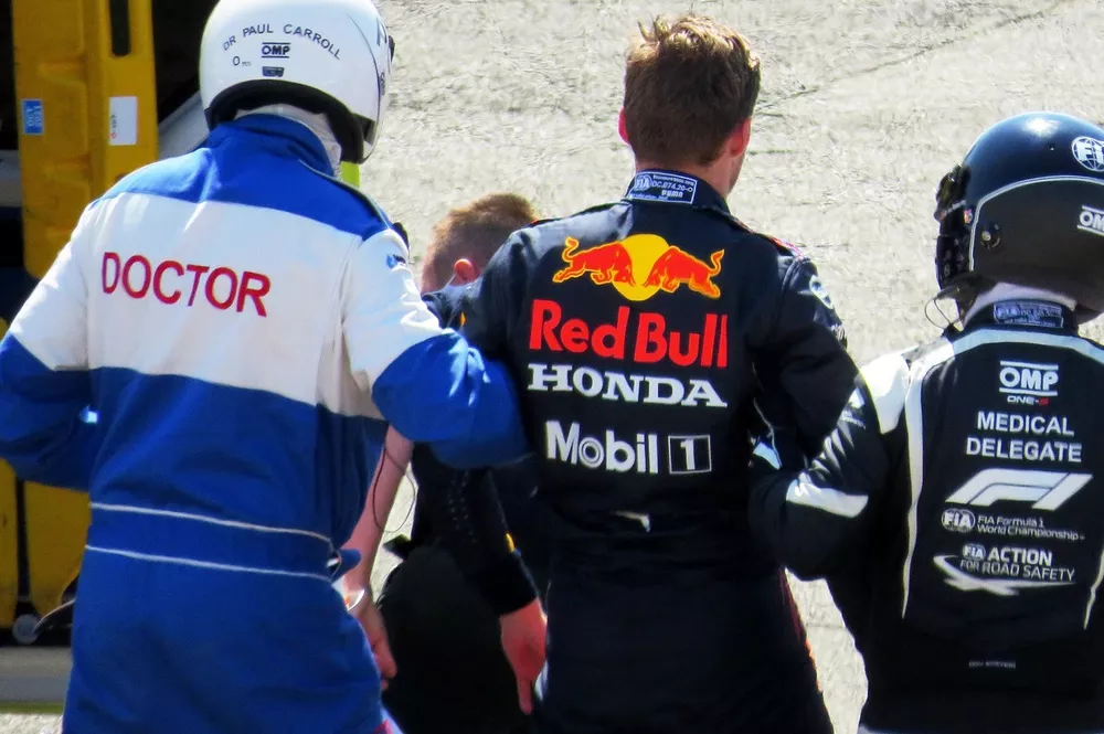 Max Verstappen, Red Bull Racing after the crash