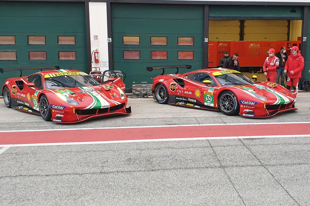 Le Ferrari 488 GTE Evo:
#51 AF Corse: Alessandro Pier Guidi, James Calado,
#52 AF Corse: Daniel Serra, Miguel Molina 