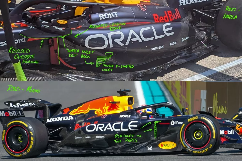 Red Bull Racing RB21 technical detail, Miami GP, Emilia Romagna GP