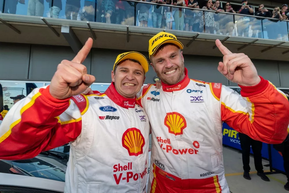 Brodie Kostecki and co driver Todd Hazelwood, Dick Johnson Racing Ford Mustang GT
