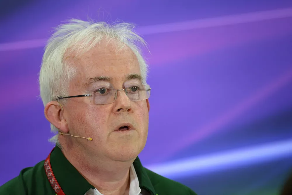 Finbarr O'Connell (GBR) Caterham F1 Team Administrator in the Press Conference