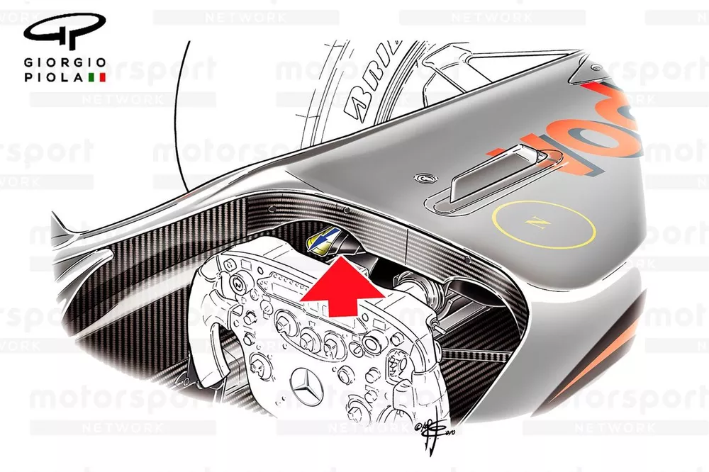 McLaren MP4/25 f duct section