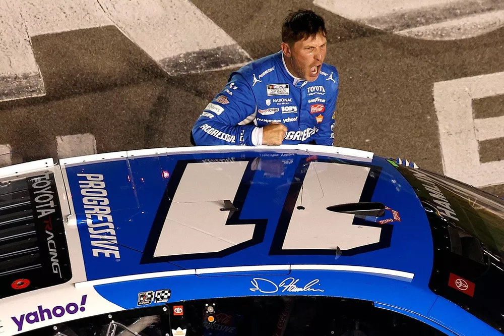 Denny Hamlin wins, No. 11 Joe Gibbs Racing Toyota
