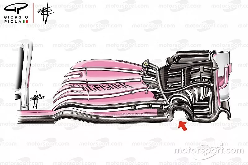 Force India VJM11 front wing detail