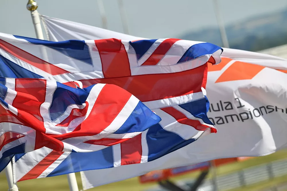 Union Jack Flag in the wind