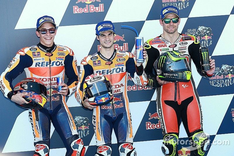 Ganador de la pole Dani Pedrosa, Repsol Honda Team, segundo Marc Márquez, Repsol Honda Team y tercer