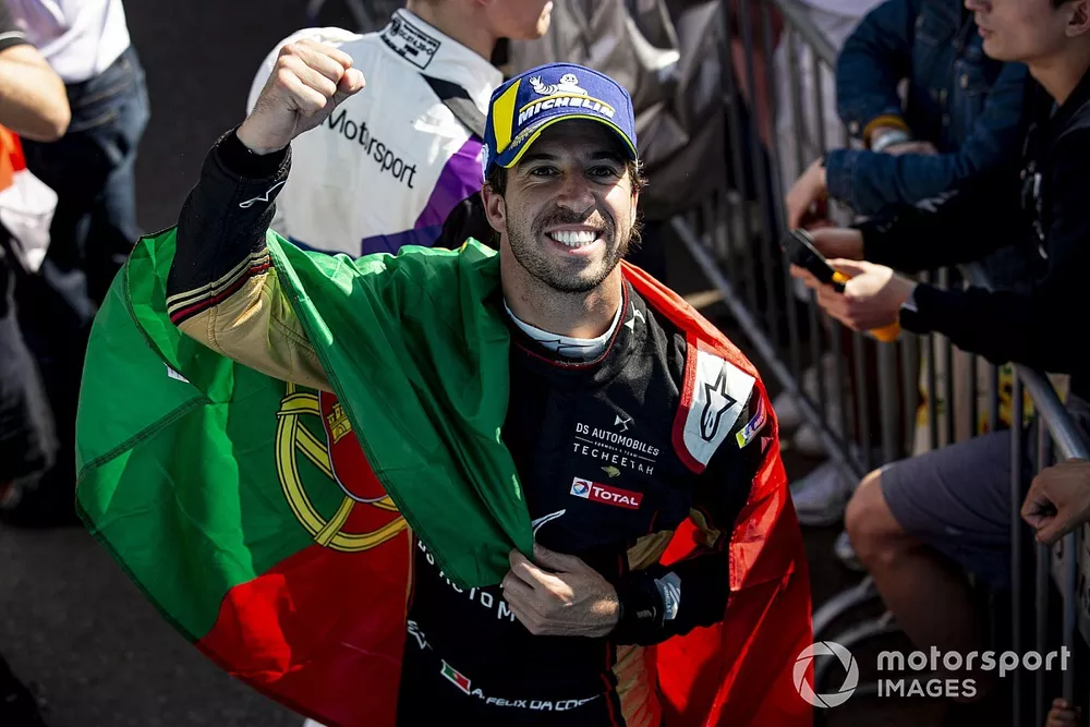 Antonio Felix da Costa, DS Techeetah, DS E-Tense FE20 celebrates after winning the race