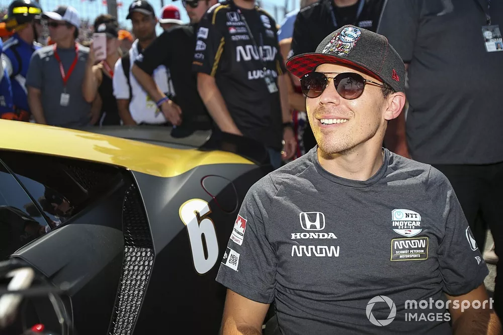 Honda driver Robert Wickens, prepares to drive the Arrow Acura NSX, Pre-Race