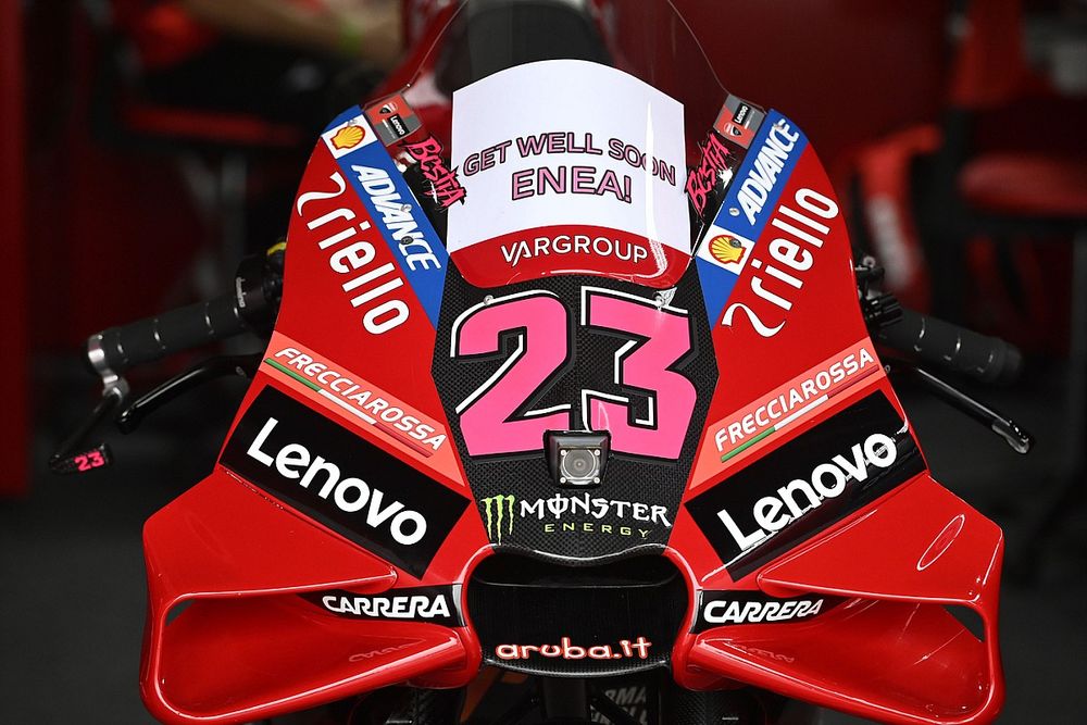 Enea Bastianini, moto del equipo Ducati