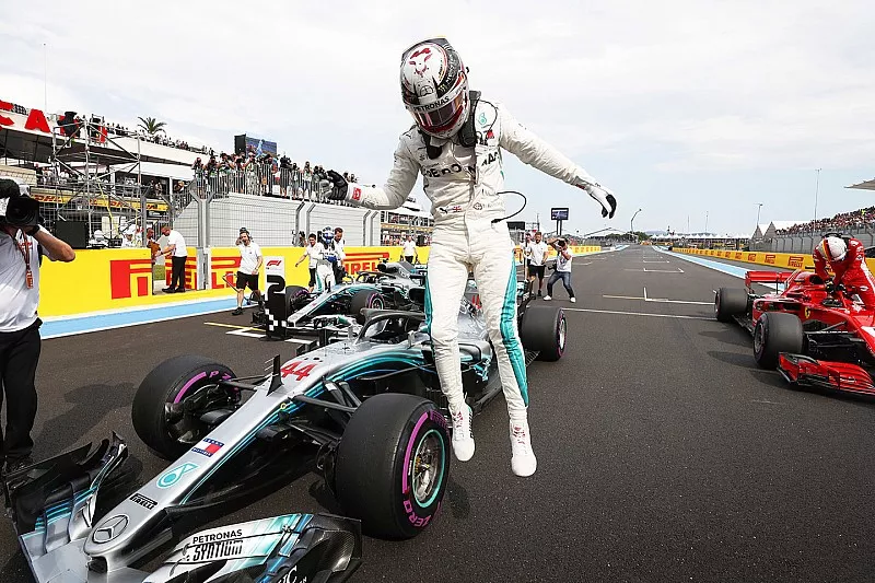 Poleman Lewis Hamilton, Mercedes AMG F1