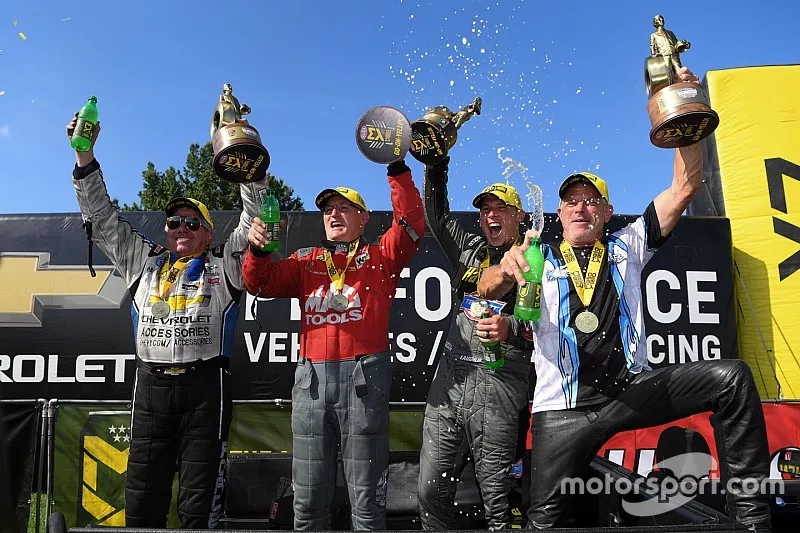John Force, Doug Kalitta, Alex Laughlin, Jerry Savoie
