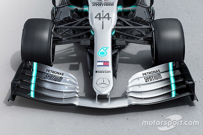 Mercedes W09 Vs. Mercedes W10: első szárny