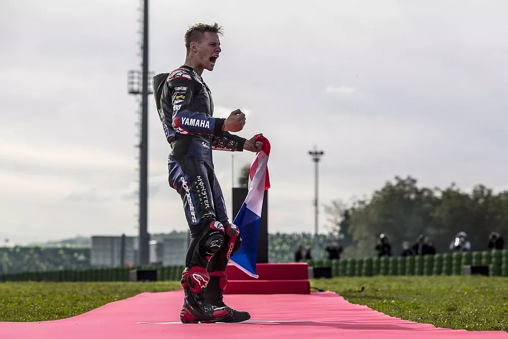 Le Champion du monde Fabio Quartararo, Yamaha Factory Racing fête son titre
