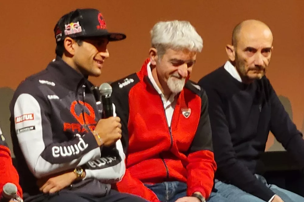 Enea Bastianini, Jorge Martin, Gigi Dall'Igna, Claudio Domenicali, Francesco Bagnaia