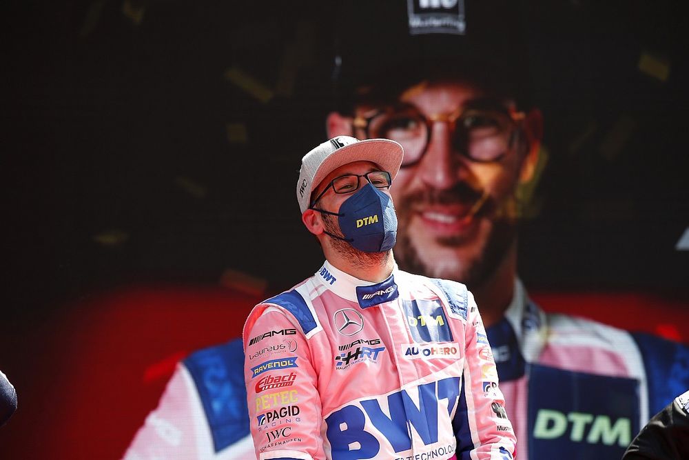 Podium: Race winner Maximilian Götz, Haupt Racing Team