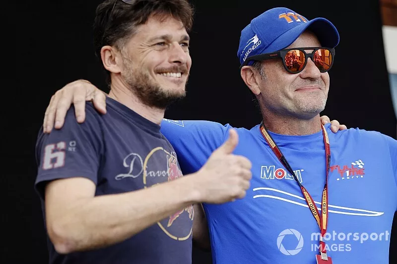 Giancarlo Fisichella, Borland Racing Developments, and Rubens Barrichello, Team BRM