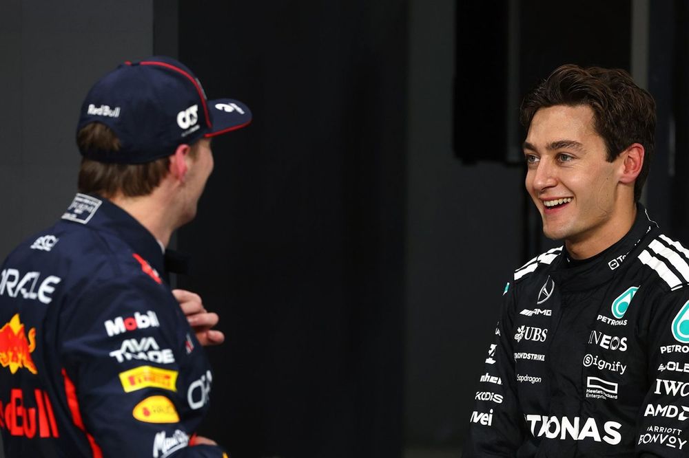 Max Verstappen, Red Bull Racing, George Russell, Mercedes