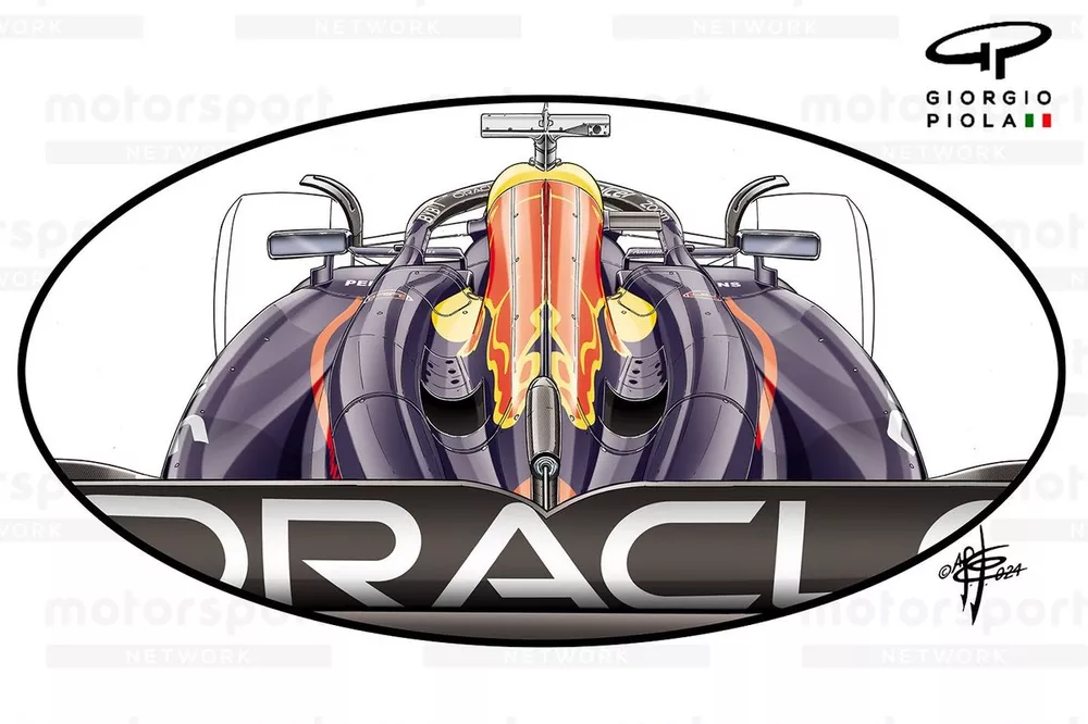 Salida de refrigeraci&oacute;n del Red Bull Racing RB20