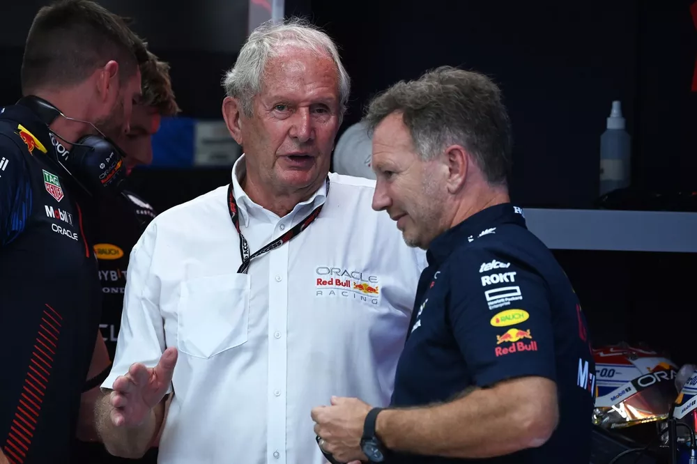 Helmut Marko y Christian Horner, Red Bull Racing