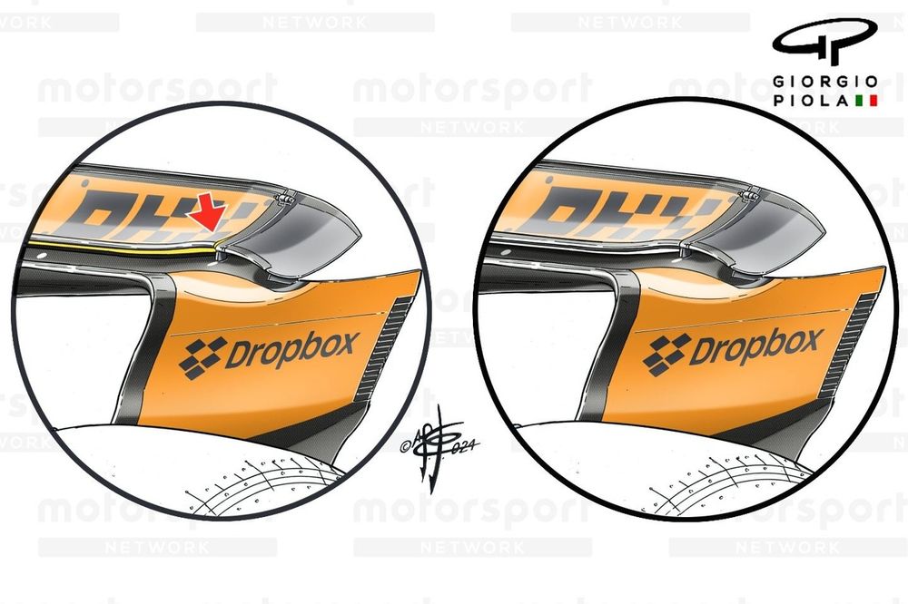 Alerón trasero del McLaren MCL38