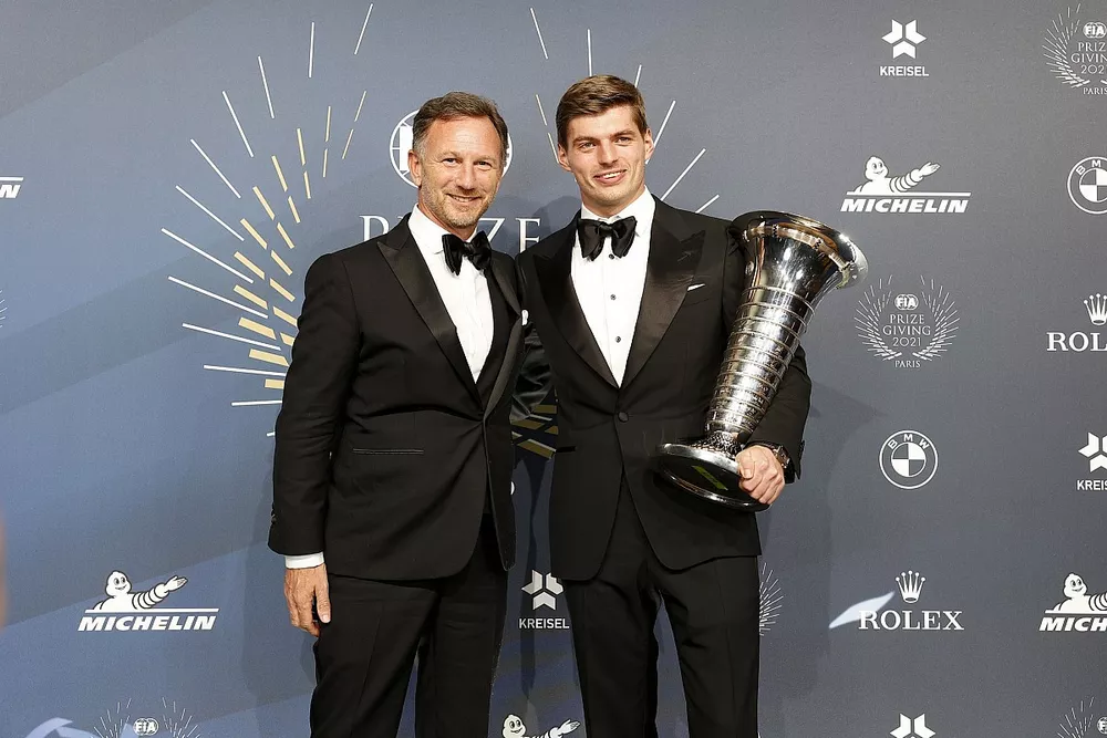 Formula One World Champion Max Verstappen, Red Bull Racing with Christian Horner