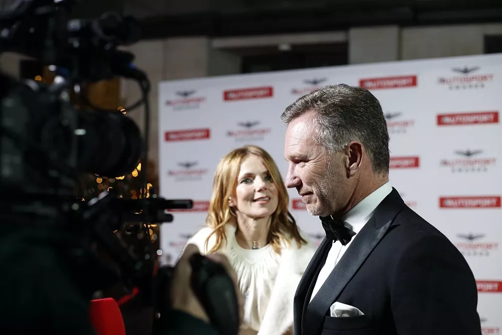 Christian Horner OBE and wife, Geri on the red carpet