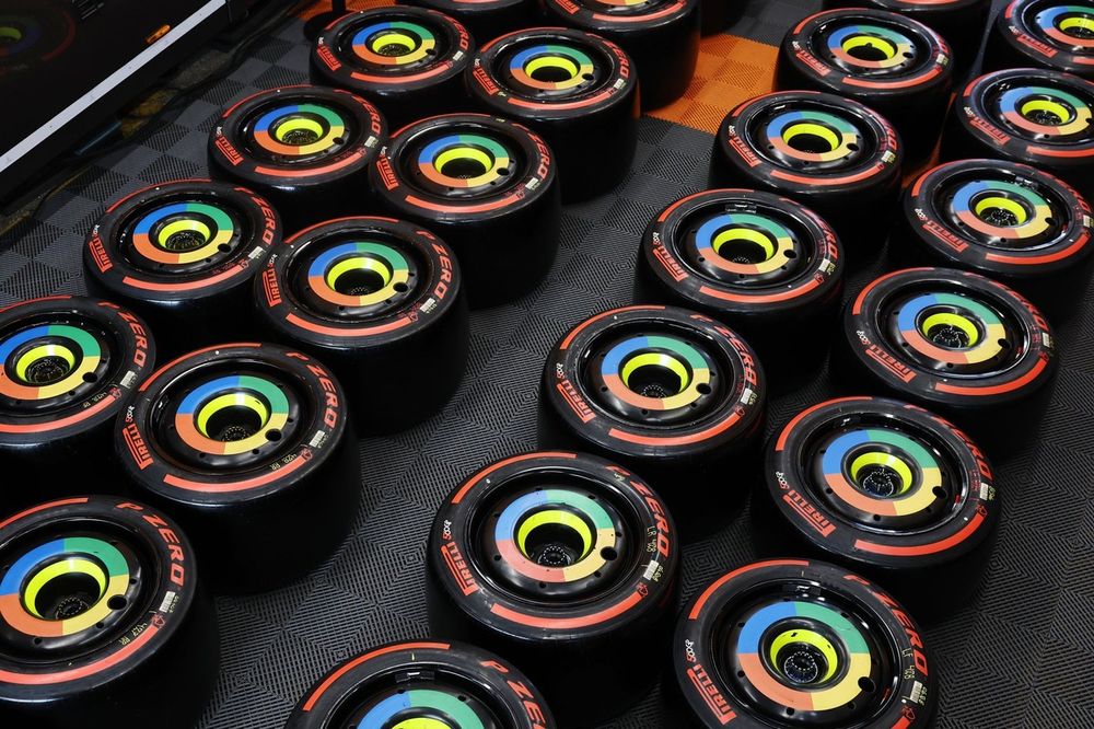 Tyres in the McLaren garage