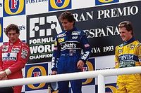 El podio que unió a tres de los grandes de la F1, en España 93