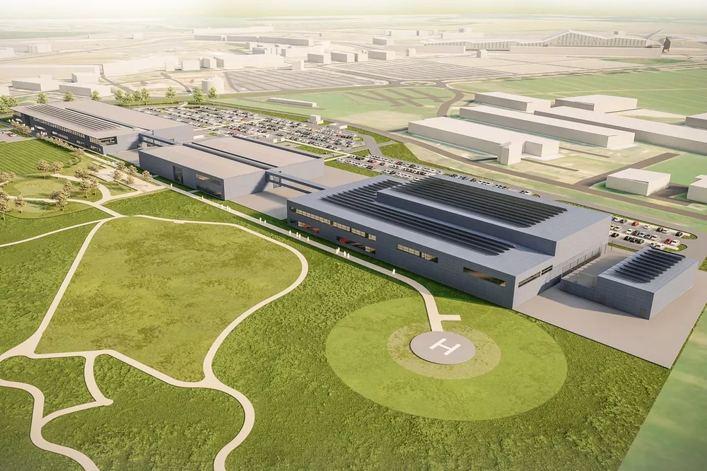 Render de la f&aacute;brica de Aston Martin en Silverstone