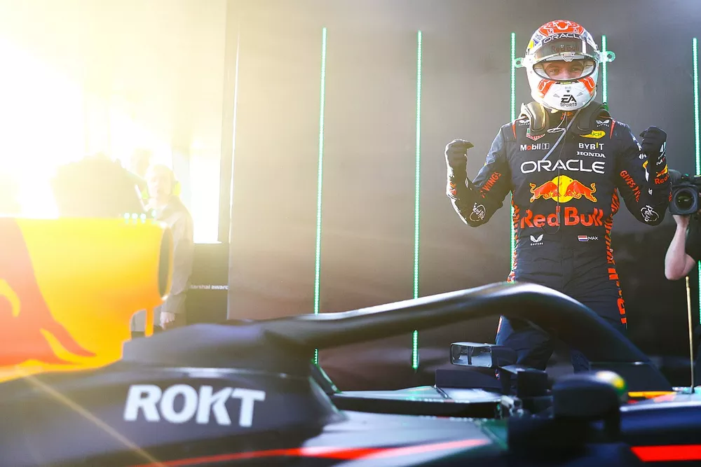 Le vainqueur Max Verstappen, Red Bull Racing