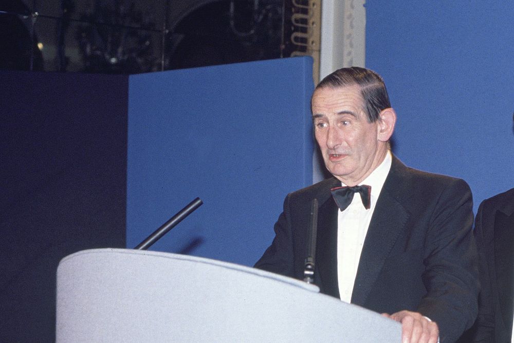 John Webb receives the first ever Gregor Grant Award from Mrs Grant