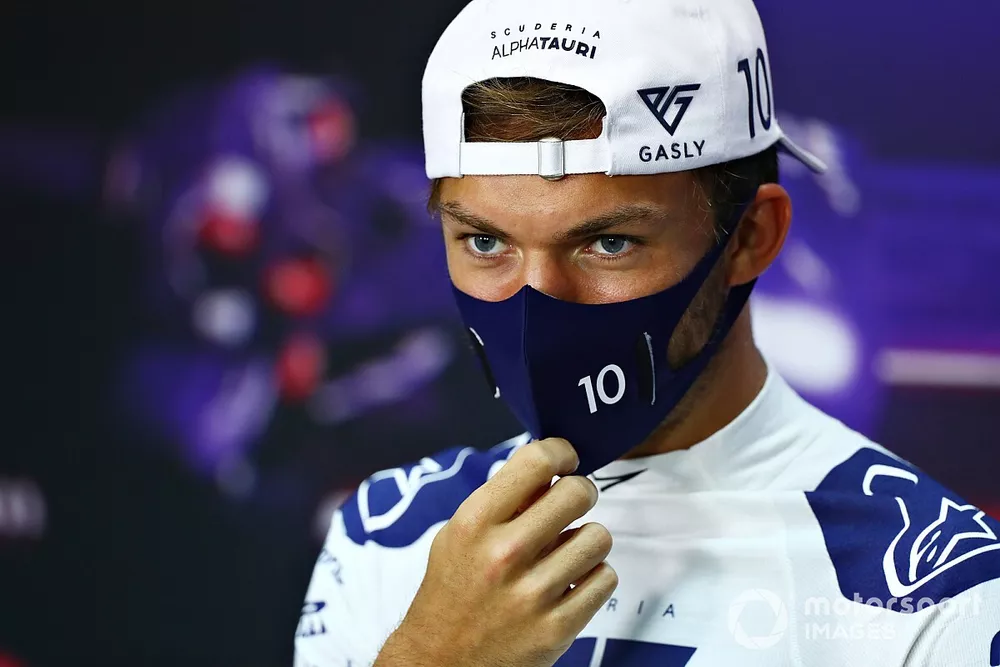 Pierre Gasly, AlphaTauri, in the press conference